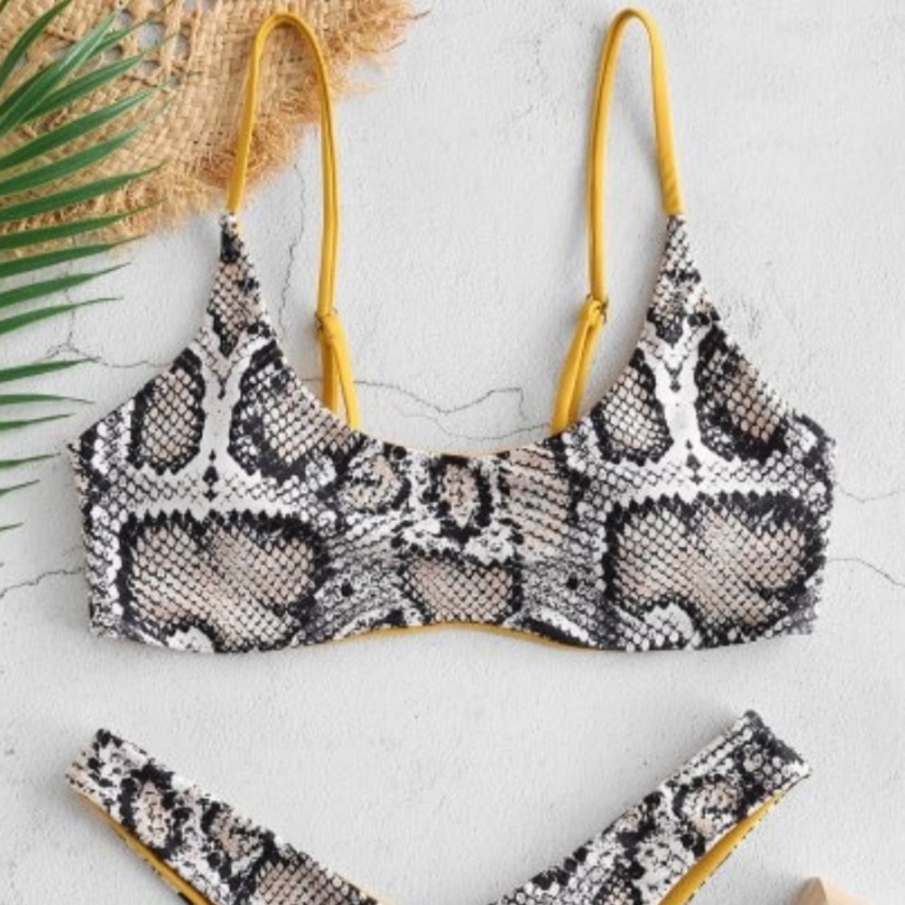 Snakeskin Zaful Swim Top